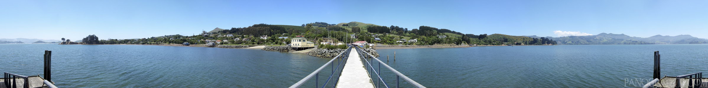 Broad Bay From A Dock - Otago Peninsula, Otago, New Zealand