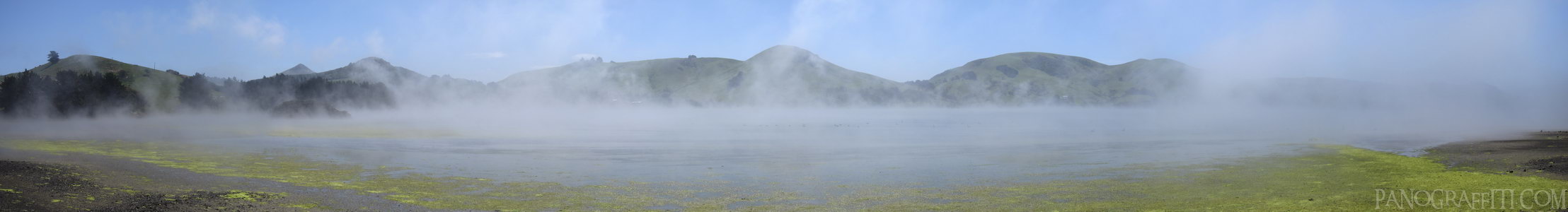 Foggy South Side of the Papanui Inlet - Stitched Panorama