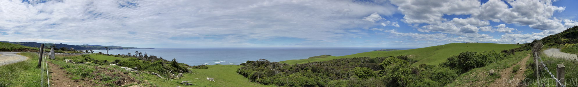 Florence Hill HDR - The coast line from Florence Hill Lookout in the Catlins