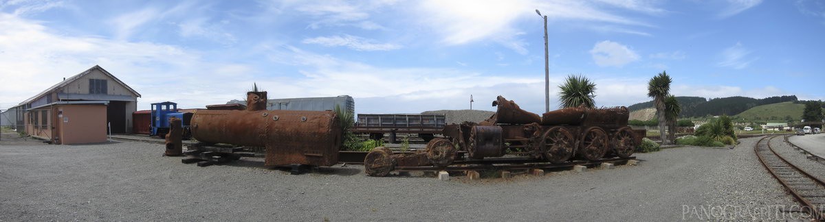 Old Train in Oamaru - Otago, New Zealand
