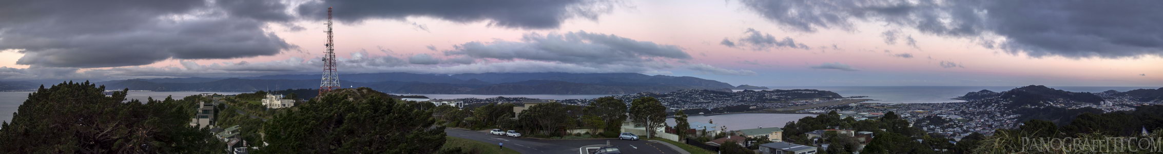 Trepid sky above Mount Victoria - Mount Victoria, Wellington, New Zealand