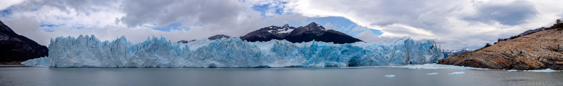 Perito Moreno Glacier at Water Level - Less than half of the Perito Moreno Glacier can be seen from this perspective in the lake