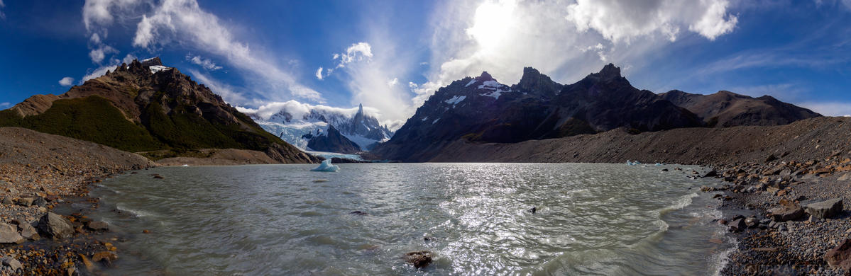 Lagon at Cerro Torre - A glacial lake at the end of the walk to see Cerror Torre