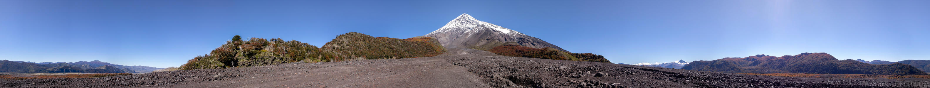 Base of Volcano Lanin in 360 - A full 360 degree view of the walk up to the base of Volcano Lanin