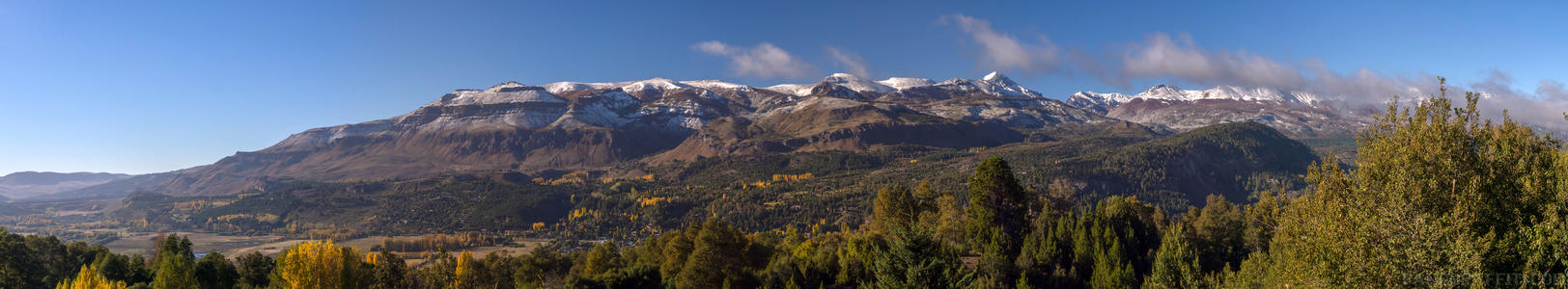 Mountains Along Ruta 62 - A snow covered range of mountains along route 62 in the Neuquen region