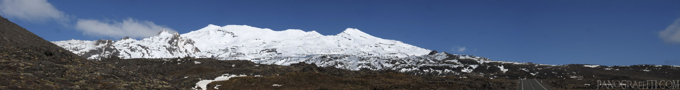 Closeup of Mount Ruapehu - A closer view of Mount Ruapehu from the highway