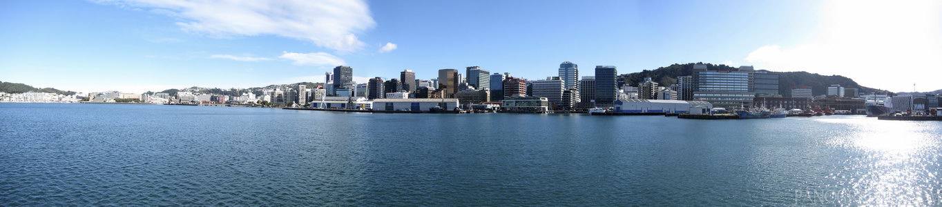 Wellington CBD From The Harbour - A closer view of Wellington CBD from the ferry to Somes Island