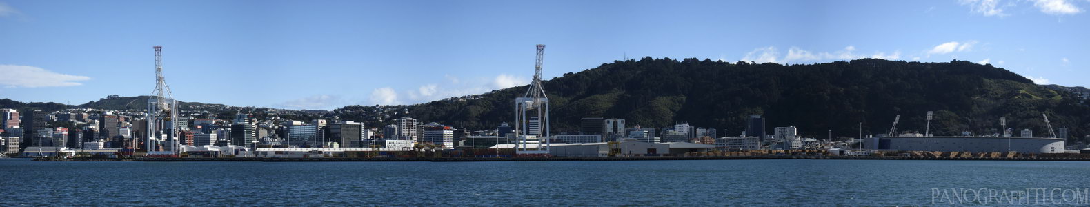 Wellington Port Cranes - The two large lift cranes at the port in Wellington Harbour