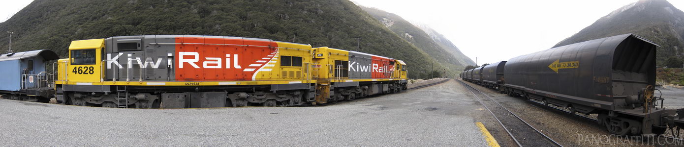TransAlpine Train at the Arthurs Pass Station - Arthur's Pass National Park, Canterbury, New Zealand