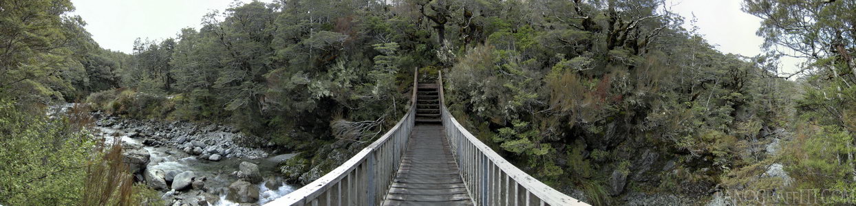 Bridge Over Bealey Valley HDR - Arthur's Pass National Park, Canterbury, New Zealand