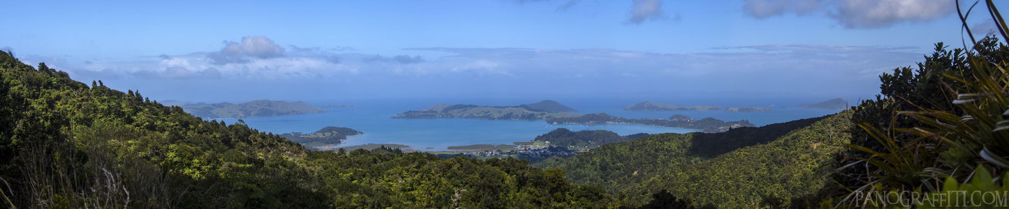 Coromandel Town From Whangapoua Lookout - View of Coromandel Town from Whangapoua Road lookout heading West