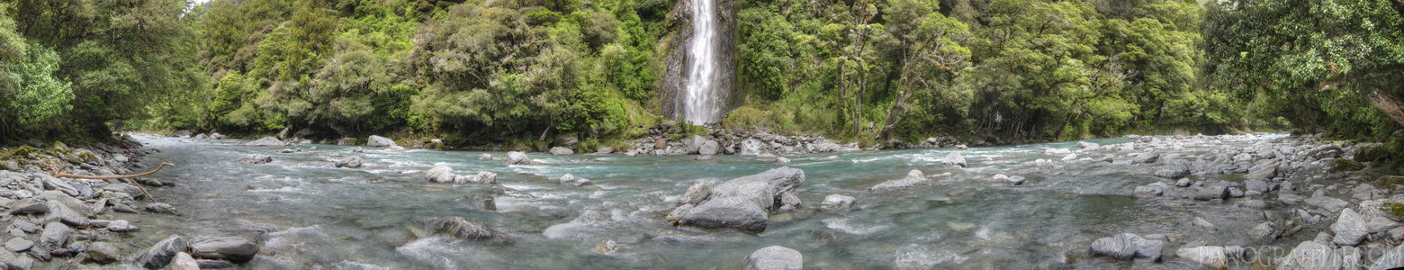 Thunder Creek Falls HDR - Haast Pass, West Coast, New Zealand
