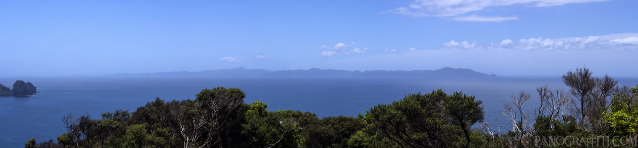 Great Barrier Island from Port Charles Lookout - View of Great Barrier Island from Port Charles Lookout