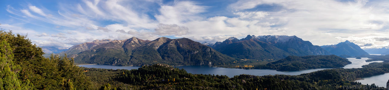 View East from Cerro Bella Vista - Cerro Bella Vista is one of many small peaks with chairlift or gondola access to gain views of the hills and lakes around Bariloche