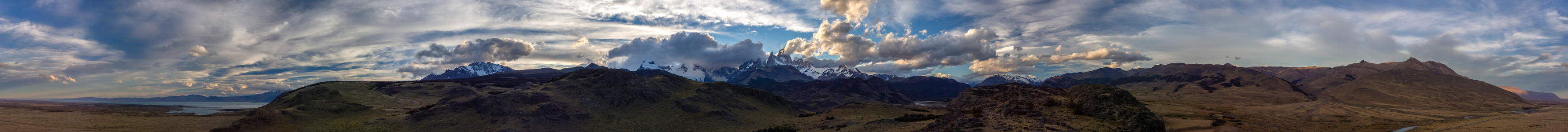 360 Degree View from Las Aguilas - Fitz Roy from the far end of the national park which surrounds El Chalten