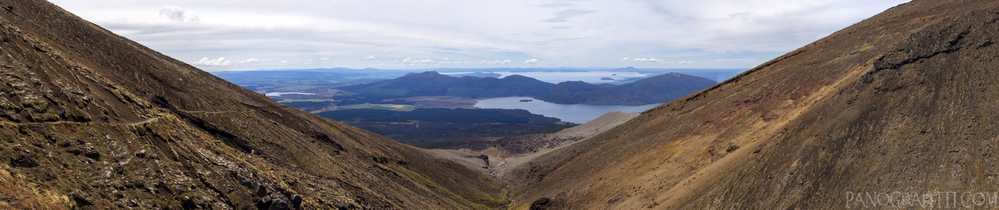 Lake Rotoaira and Taupo - Tongariro Alpine Crossing, Tongariro National Park, Manawatu-Wanganui, New Zealand